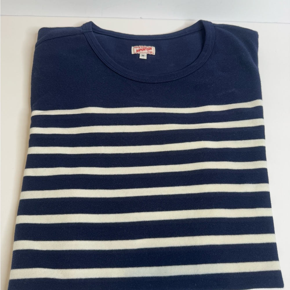 Classic Striped Crewneck Sweater - Navy and White